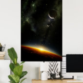 Poster Orbite d'une planète alien (Bureau à domicile)
