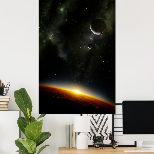 Poster Orbite d'une planète alien (Bureau à domicile)