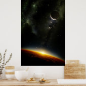 Poster Orbite d'une planète alien (Cuisine)