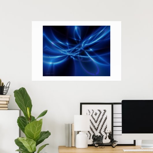 Poster Orbites bleues (Bureau à domicile)