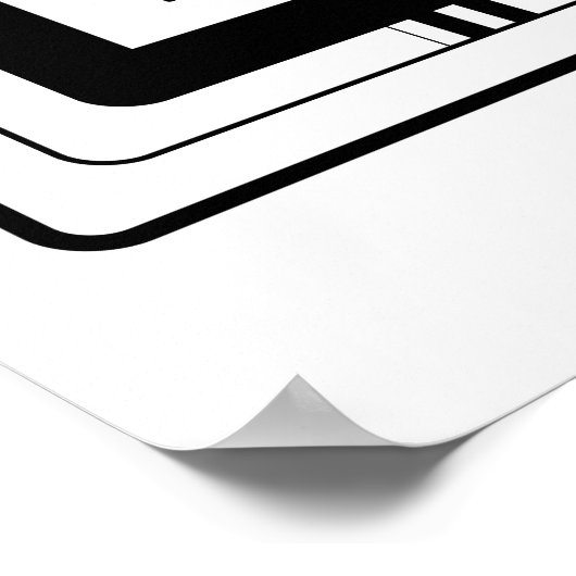 Poster Orbitron minimal - Abstrait Géométrique (Coin)