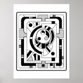 Poster Orbitron minimal - Abstrait Géométrique (Devant)