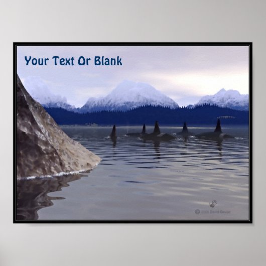Poster Orca d'eau foncée (Devant)