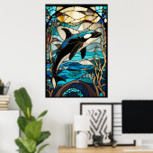 Poster Orca en verre tendu (Bureau à domicile)