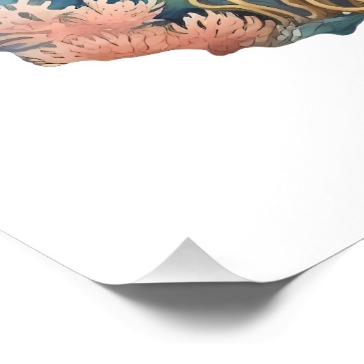 Poster Orca Et Corail (Coin)