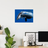 Poster Orca hunting great white shark (Bureau à domicile)