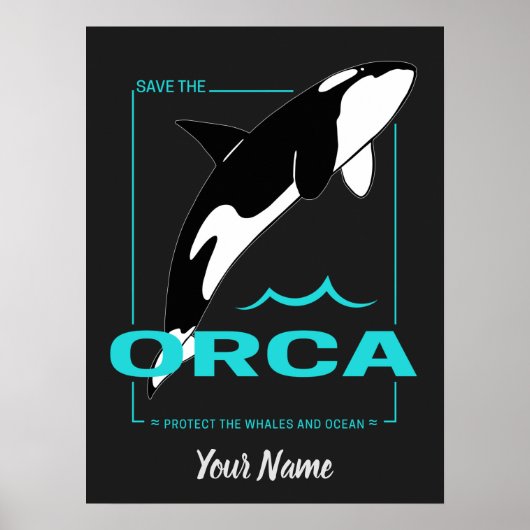 Poster Orca Killer Whale pour une fille qui aime juste le (Devant)