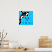 Poster Orca : Sauvez les baleines ! (Cuisine)