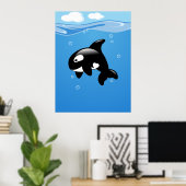 Poster Orca Whale en Océan (Bureau à domicile)