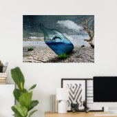 Poster Orca Whale in a Bottle Nature Wall (Bureau à domicile)