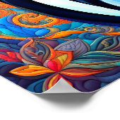 Poster Orca Whale Leaping Décoré Bloc de surface (Coin)