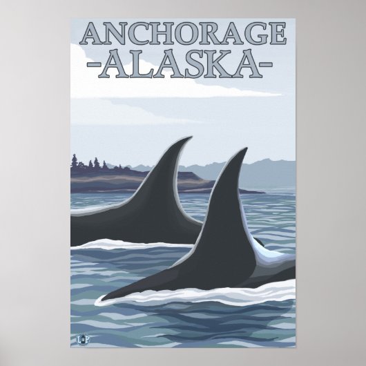 Poster Orca Whales #1 - Anchorage, Alaska (Devant)