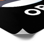 Poster Orcat Funny Chat Orca Pun Dark BG (Coin)
