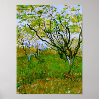 Poster Orchard à Blossom Van Gogh Art