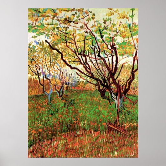 Poster Orchard à Blossom, Vincent van Gogh (Devant)