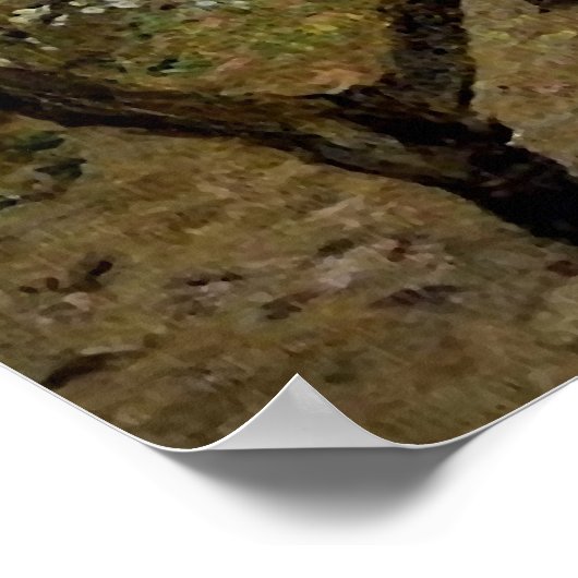 Poster Orchard en fleurs par Claude Monet - Peinture Impr (Coin)