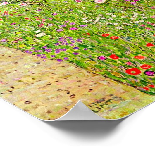 Poster Orchard Gustav Klimt avec Rose (Coin)