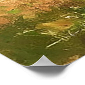 Poster Orchard orange pittoresque sous ciel bleu vif (Coin)