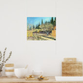 Poster Orchard Van Gogh à Blossom, Bordé par Cyprès (Cuisine)