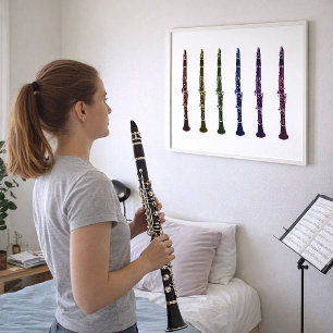 Poster Orchestre d'Art de Clarinette Arc-en-Ciel Vibrant