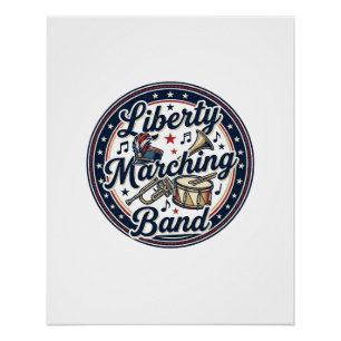 Poster Orchestre de défilé de la liberté Patriote Défilé