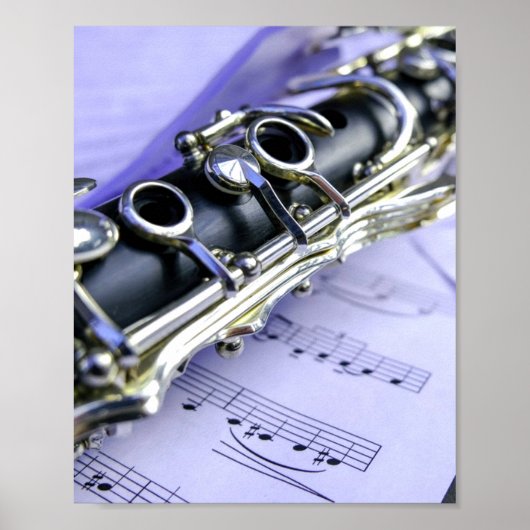 Poster Orchestre de musique Clarinet Sheet (Devant)