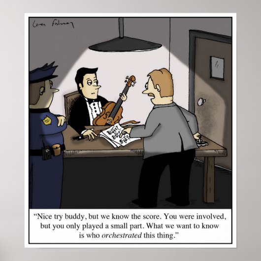 Poster Orchestre de musique classique Carton (Devant)