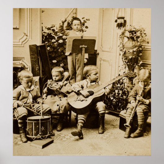 Poster Orchestre Little Boys - Vintage Stereoview (Devant)
