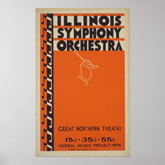 Poster Orchestre symphonique vintage (Devant)