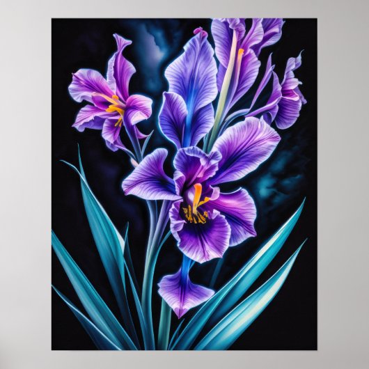 Poster Orchid bleu (Devant)