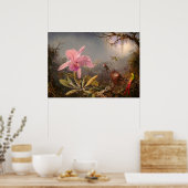 POSTER ORCHID ET TROIS HUMMINGBIRDS (Cuisine)