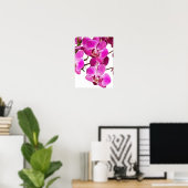 Poster Orchidée à Dendrobium rose chaud - Arrière - plan  (Bureau à domicile)
