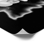 Poster Orchidée blanche noire aquarelle peinture floral (Coin)