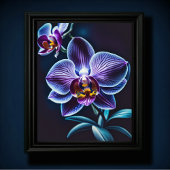 Poster Orchidée bleue II