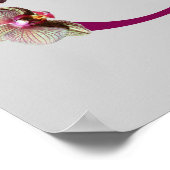 Poster Orchidée Élégant Monogramme initial G (Coin)