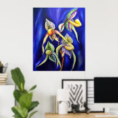 Poster Orchidée - Le Paphiopedilum Lady's Slipp (Bureau à domicile)