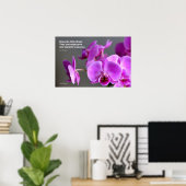 Poster Orchidée mauve lilas violet, citation inspirante (Bureau à domicile)