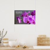 Poster Orchidée mauve lilas violet, citation inspirante (Cuisine)