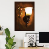 Poster Orchidée - Par une lampe proche (Bureau à domicile)