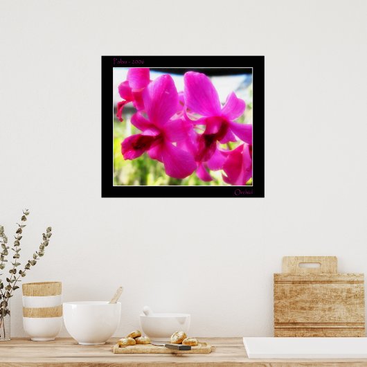 Poster Orchidée rose (Cuisine)