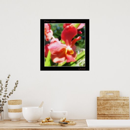 Poster Orchidée rouge (Cuisine)
