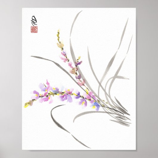 Poster Orchidée sauvage dansante (Devant)