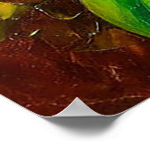 Poster Orchidées blanches avec feuilles vertes (Coin)