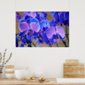 Poster Orchidées bleue et rose (Cuisine)