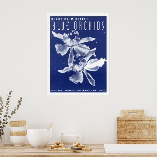 Poster "Orchidées bleues" de Hoagy Carmichael (Cuisine)