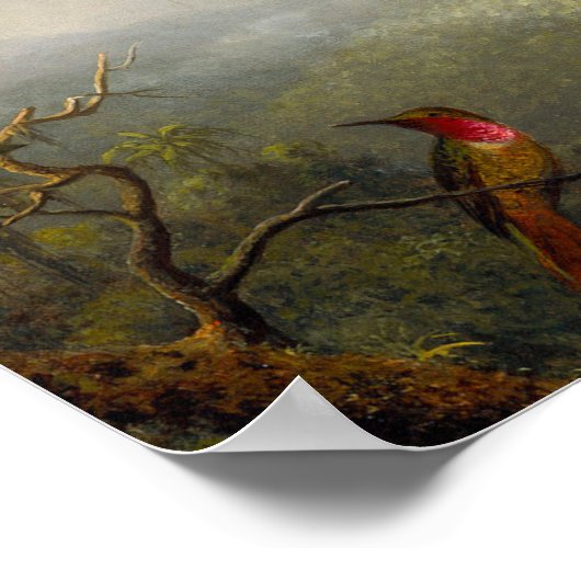 Poster Orchidées et colibri Heade (Coin)