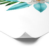 Poster Orchidées Tropicales Aquarelle Géométrique Anni Bi (Coin)