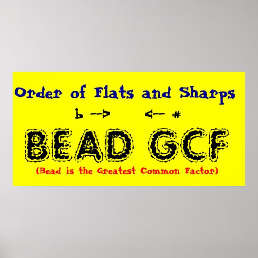 Poster Order of Flats and Sharps (Devant)