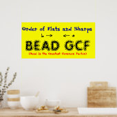 Poster Order of Flats and Sharps (Cuisine)