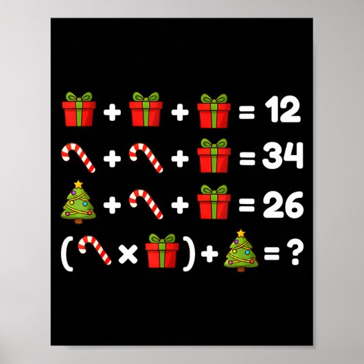 Poster Order Of Operations Quiz Christmas Math Teacher 67 (Devant)